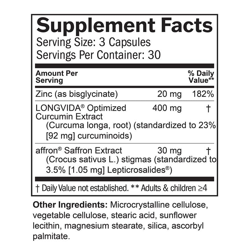 BrainMD Dr. Amen Happy Saffron Plus – with Saffron Flower Extract, Curcumin & Zinc – Vegan & Gluten-Free